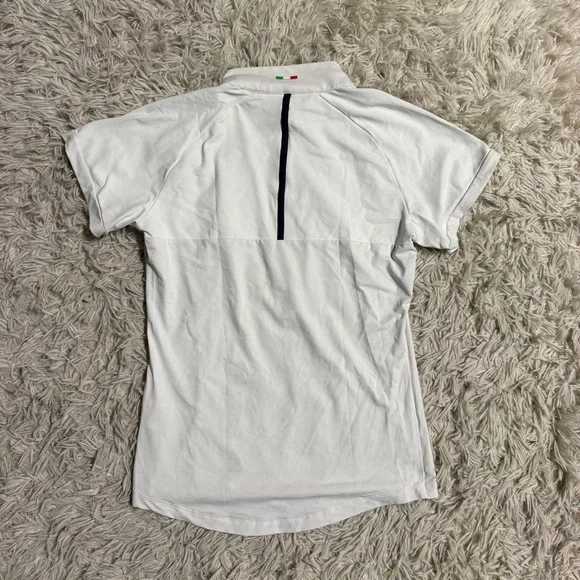 Women’s Small White Alessandro Albanese Short Sleeve Horseback Riding Show Shirt - Picture 3 of 4